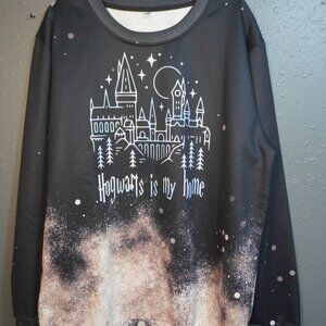 Amazon Unisex Black Harry Potter Hogwarts Is My Home Sweat Shirt Size Medium